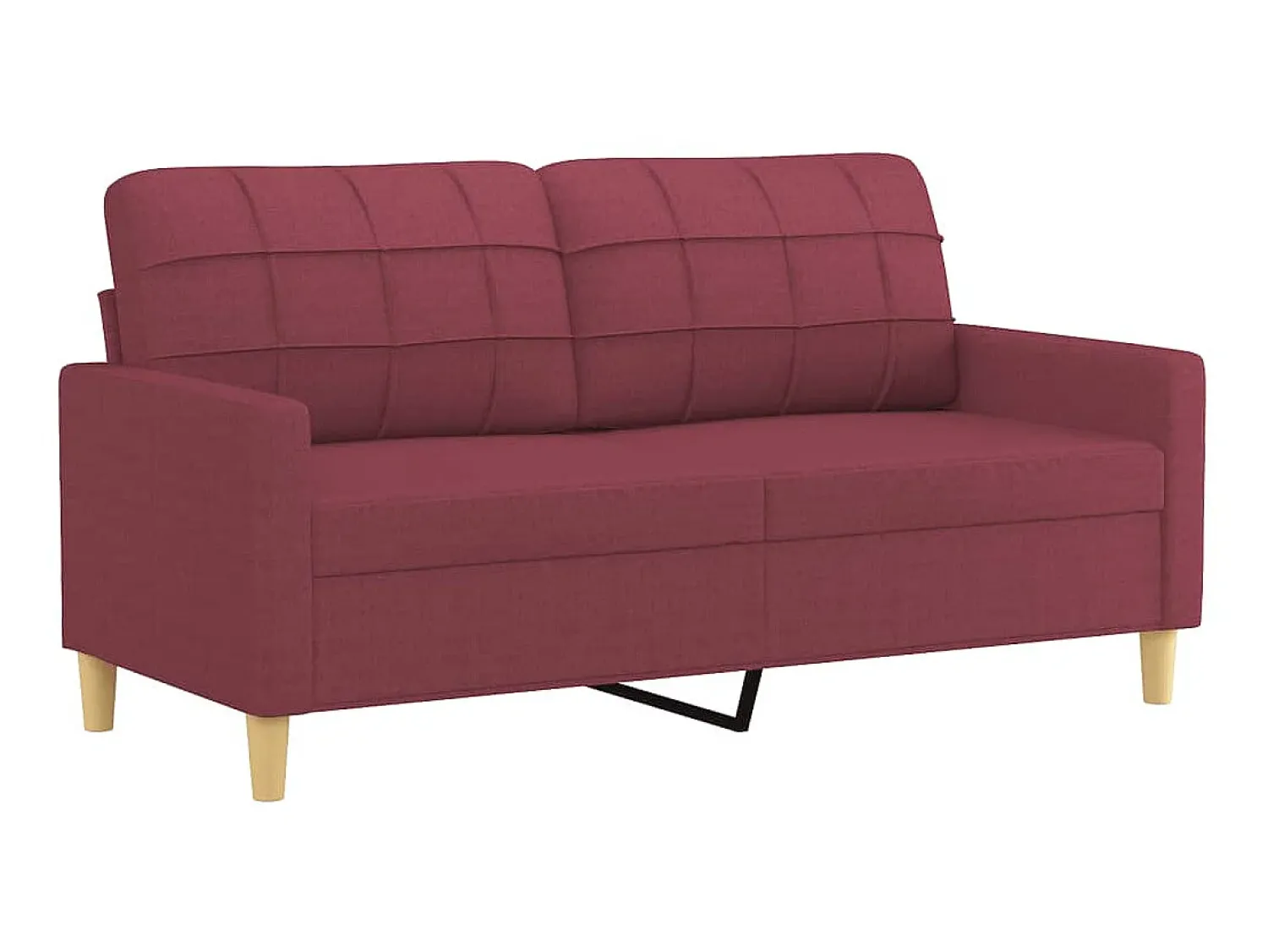 Sofá de 2 lugares tecido 140 cm tinto PT162933^ Sofá