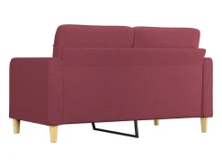 Sofá de 2 lugares tecido 140 cm tinto PT162933^ Sofá