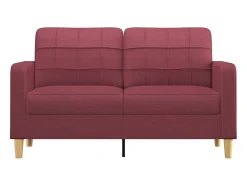 Sofá de 2 lugares tecido 140 cm tinto PT162933^ Sofá