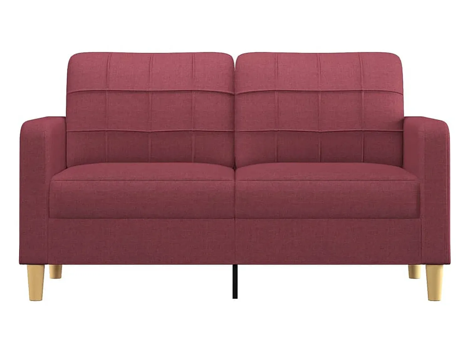 Sofá de 2 lugares tecido 140 cm tinto PT162933^ Sofá