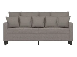 Sofá| Sofá de 2 lugares tecido 140 cm cinzento-acastanhado PT304161 Taupe