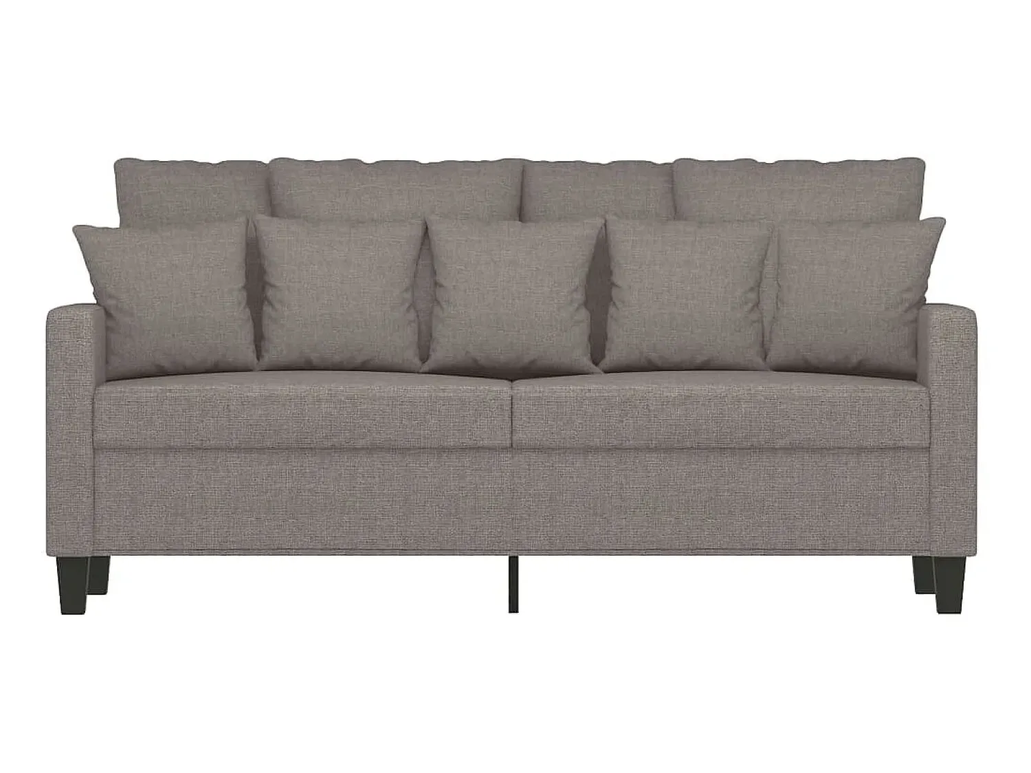 Sofá| Sofá de 2 lugares tecido 140 cm cinzento-acastanhado PT304161 Taupe