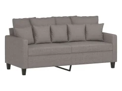 Sofá| Sofá de 2 lugares tecido 140 cm cinzento-acastanhado PT304161 Taupe