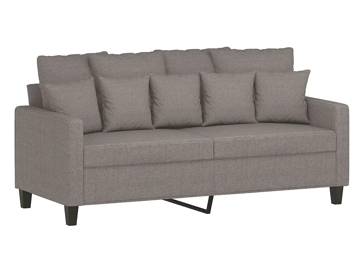 Sofá| Sofá de 2 lugares tecido 140 cm cinzento-acastanhado PT304161 Taupe