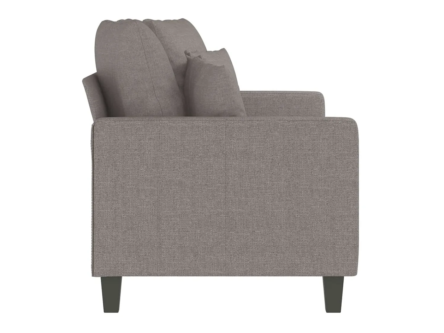 Sofá| Sofá de 2 lugares tecido 140 cm cinzento-acastanhado PT304161 Taupe