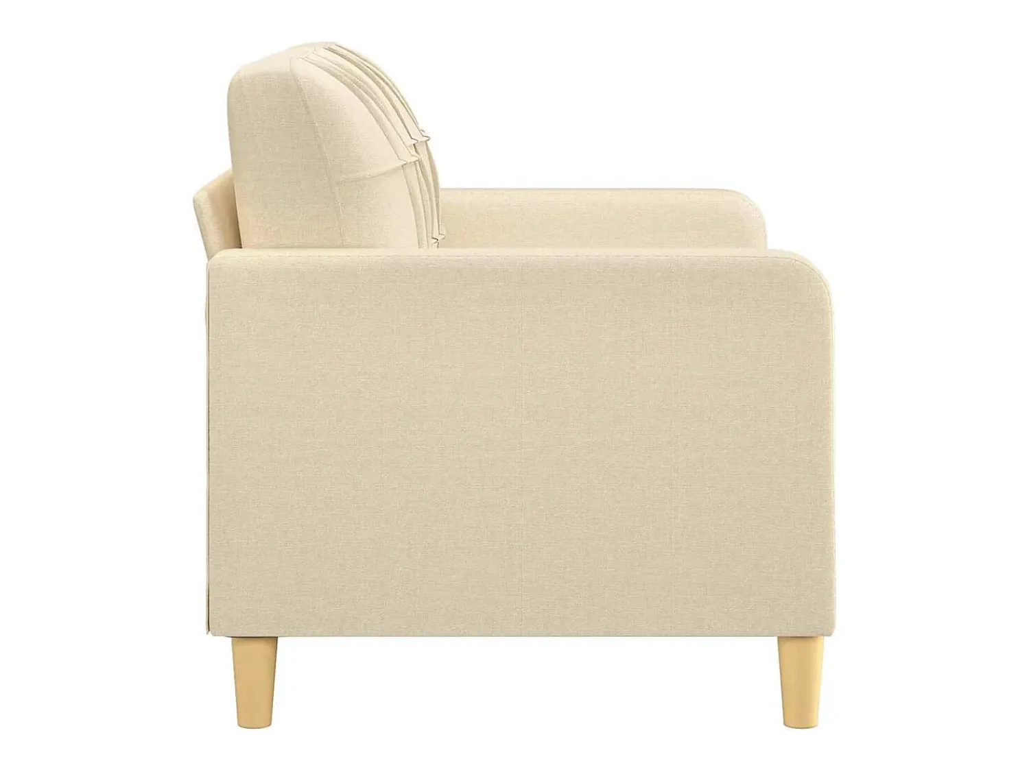 Sofá*vidaxl Sofá de 2 lugares tecido 120 cm cor Creme