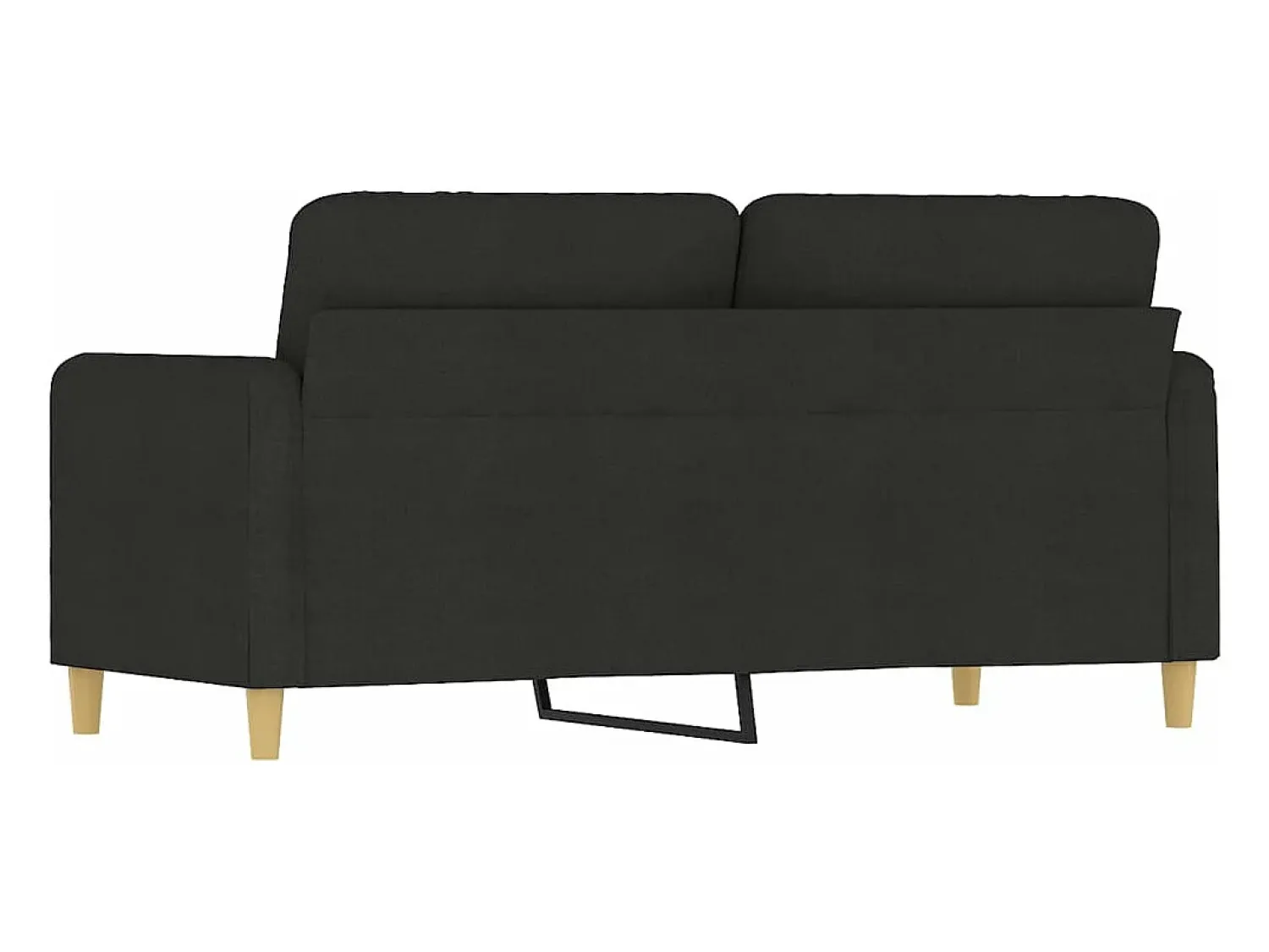 Sofá| Sofá de 2 lugares tecido 140 cm PT632446 Preto