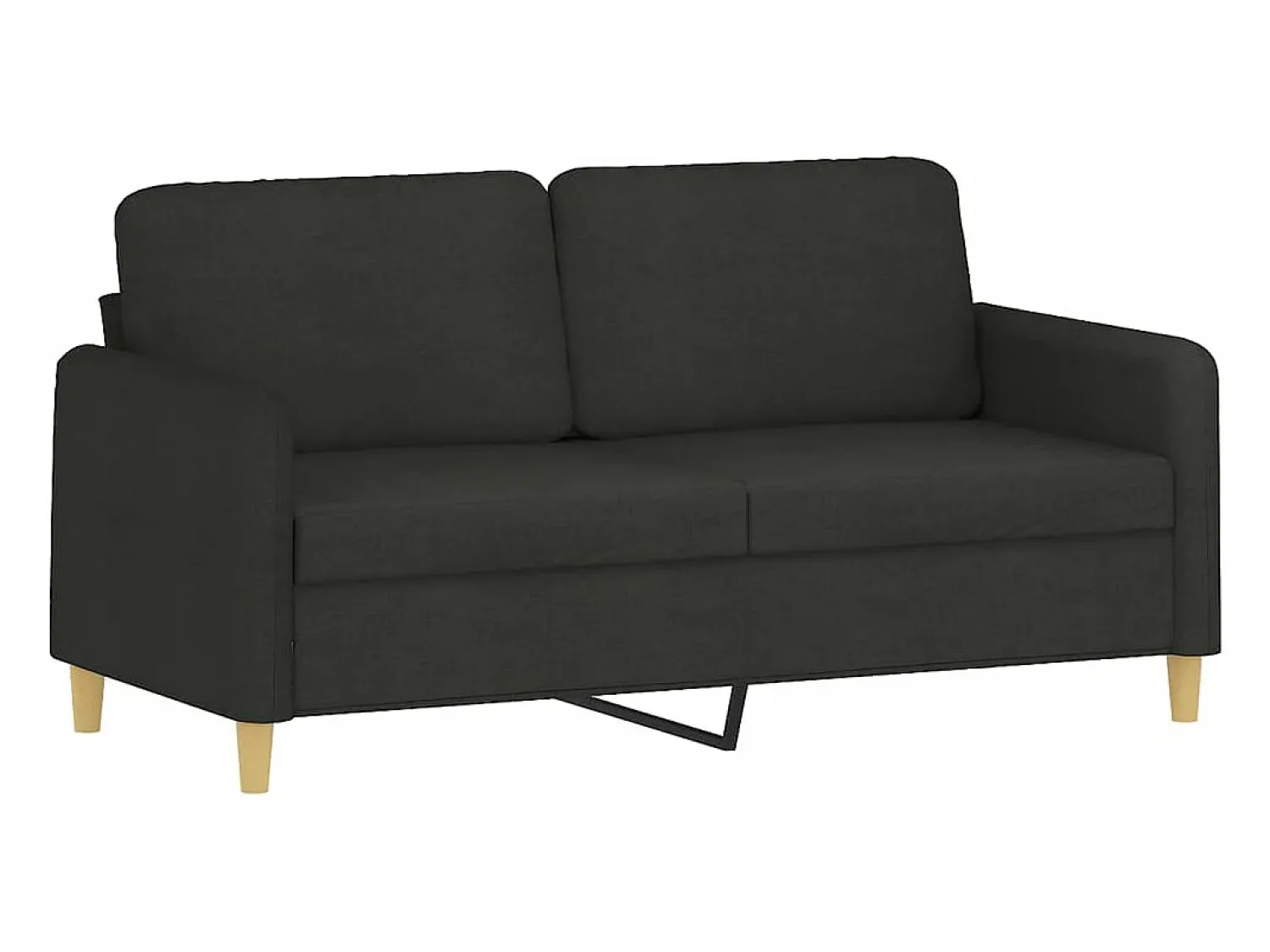 Sofá| Sofá de 2 lugares tecido 140 cm PT632446 Preto