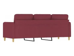 Sofá de 3 lugares tecido 180 cm tinto PT206253^ Sofá