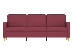 Sofá de 3 lugares tecido 180 cm tinto PT206253^ Sofá