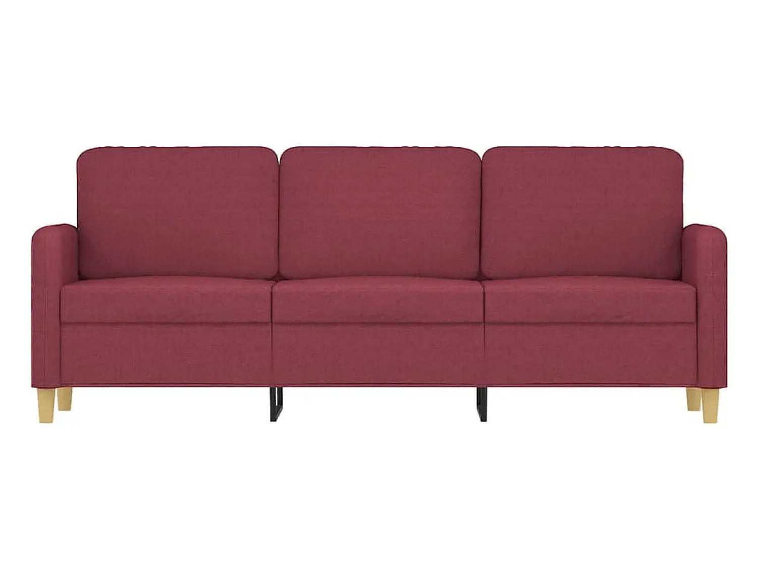 Sofá de 3 lugares tecido 180 cm tinto PT206253^ Sofá