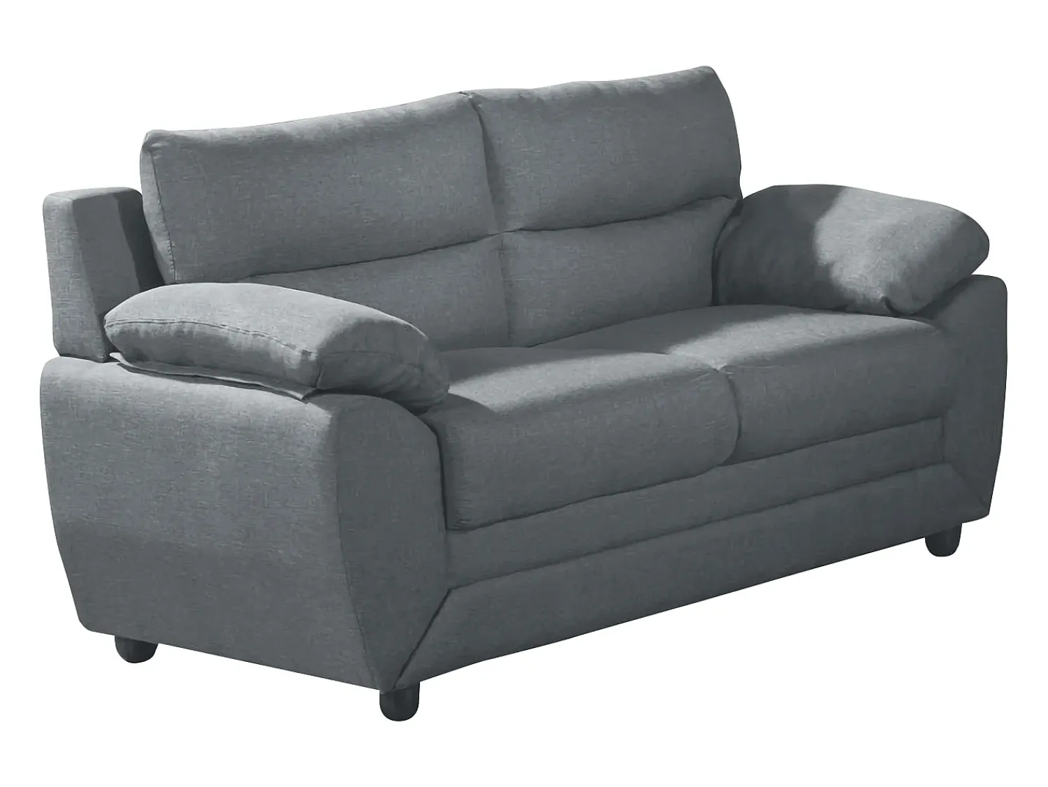 Clearance Vente-unique Sofá de 2 lugares tecido 100% poliéster Cinza - MANOA Cinza antracite