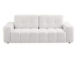 Sofá*Vente-unique Sofá de 3 lugares tecido bouclé estilo design SOPELANA Branco