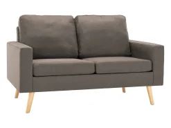 Sofá* Sofá de 2 lugares tecido cinzento-acastanhado PT608020 Taupe