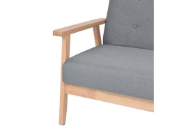 Best Sofá de 2 lugares tecido PT779327 Cinzento claro