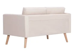 Sofá| Sofá de 2 lugares tecido cor PT246291 Creme