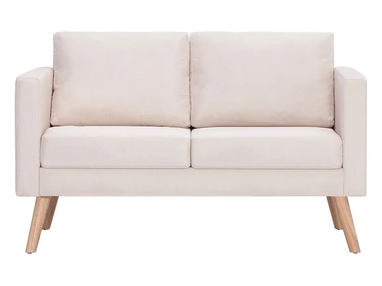 Sofá| Sofá de 2 lugares tecido cor PT246291 Creme