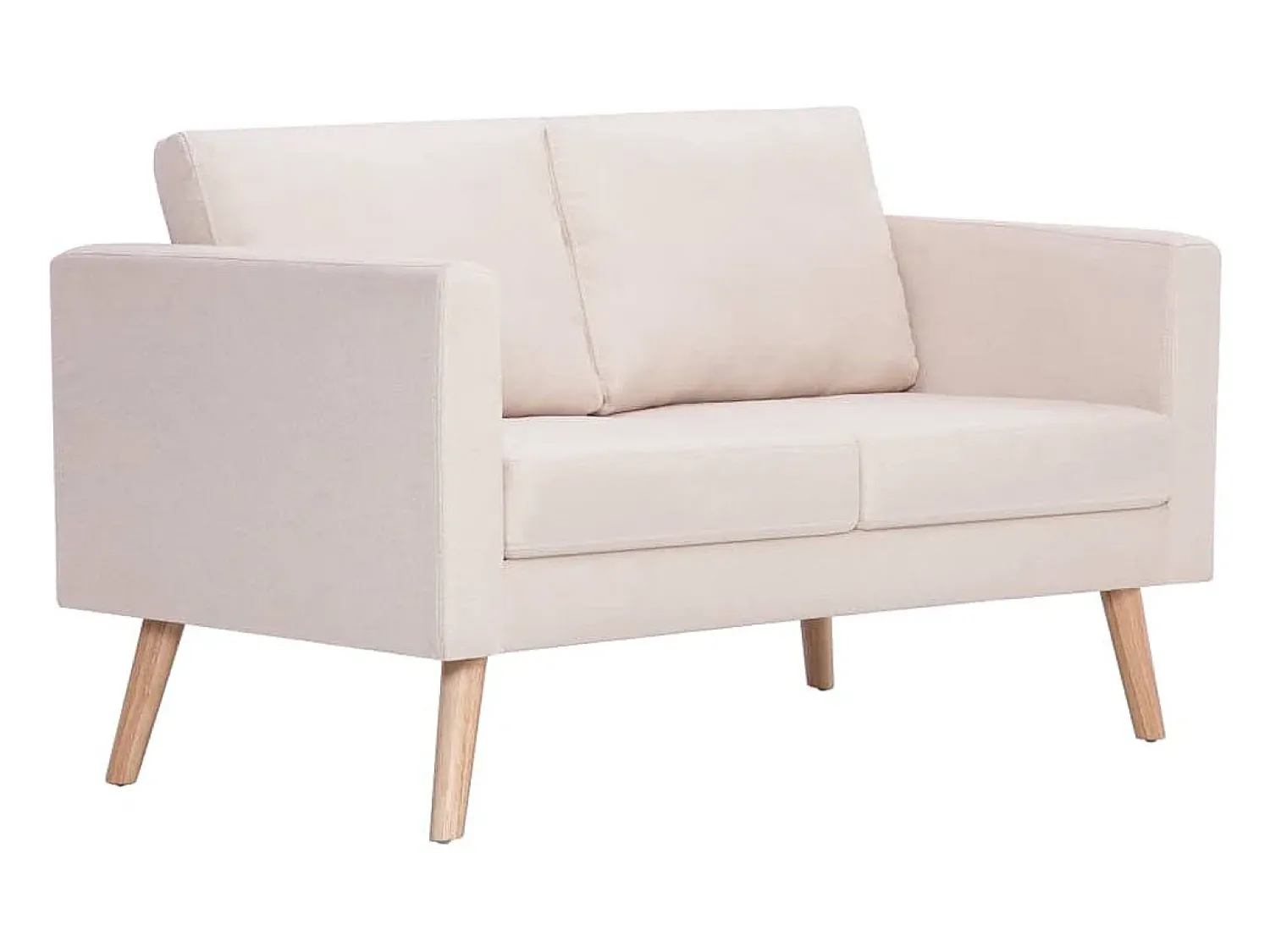 Sofá| Sofá de 2 lugares tecido cor PT246291 Creme