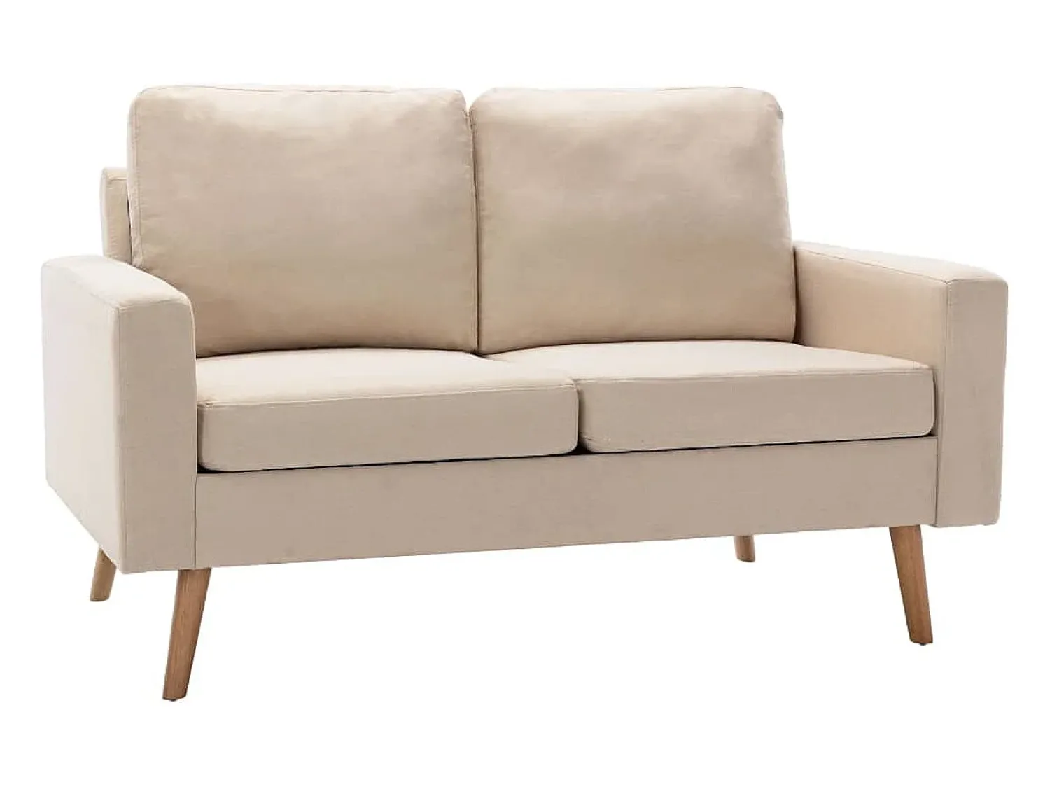 Sofá| Sofá de 2 lugares tecido cor PT449042 Creme