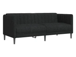 Clearance Sofá de 2 lugares tecido PT678151 Preto