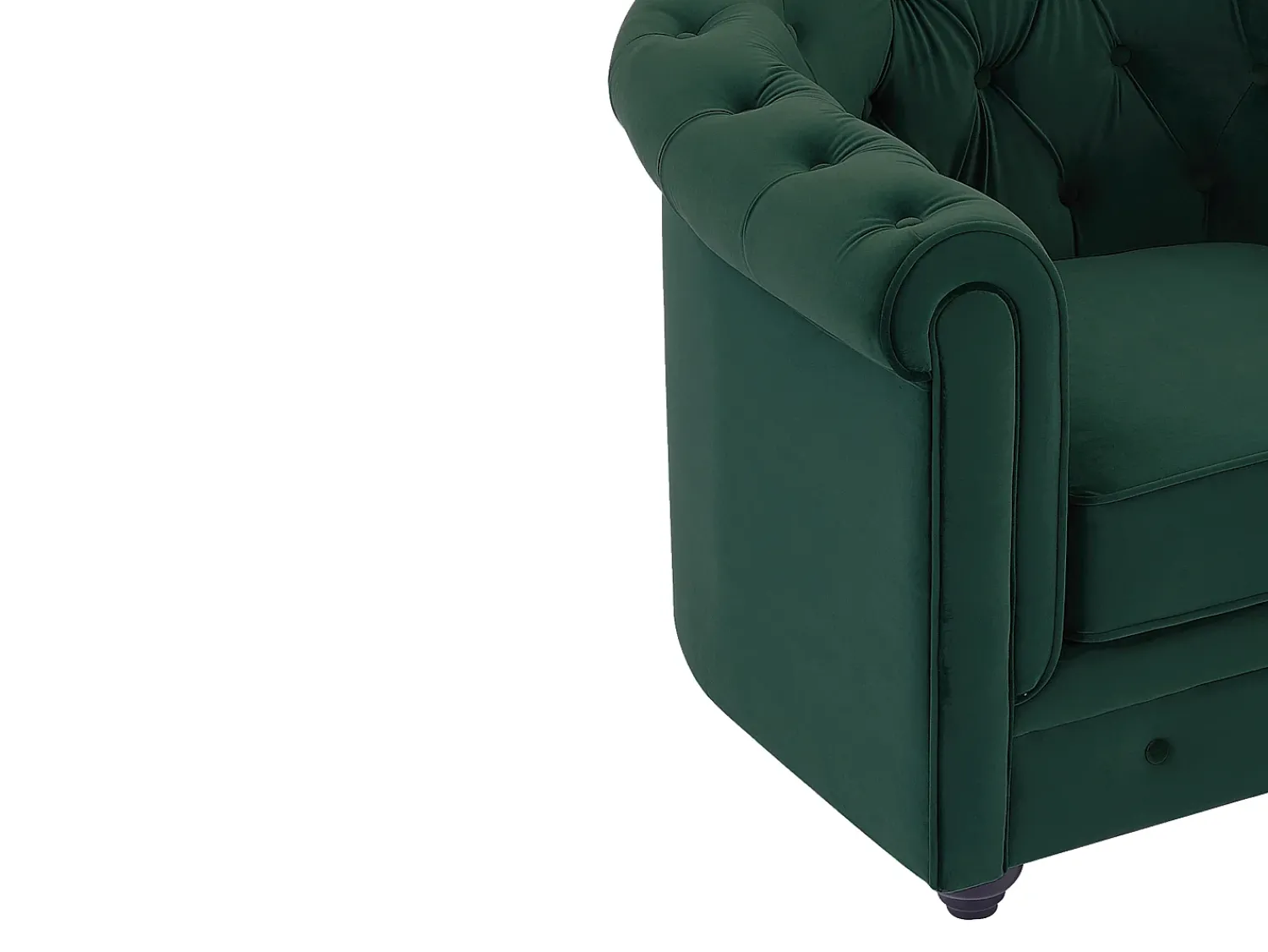 Sofá|Vente-unique Sofá de 2 lugares tecido veludo CHESTERFIELD Verde