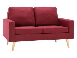 Sofá| Sofá de 2 lugares tecido tinto PT351006 Vermelho