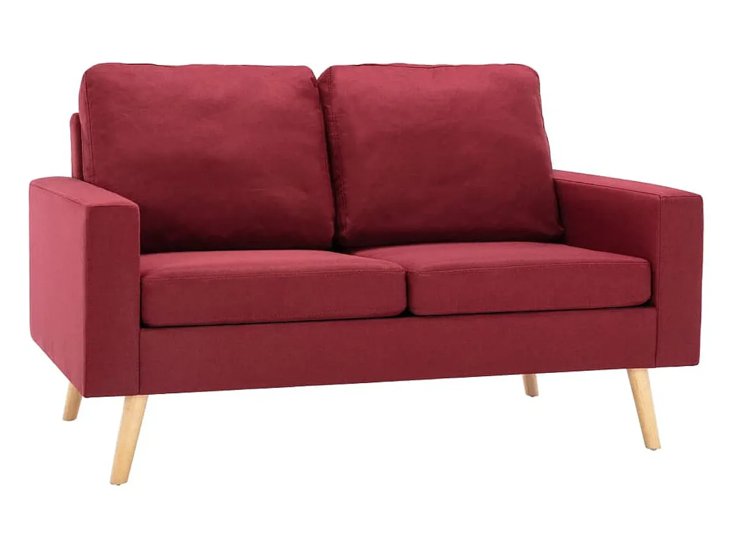 Sofá| Sofá de 2 lugares tecido tinto PT351006 Vermelho