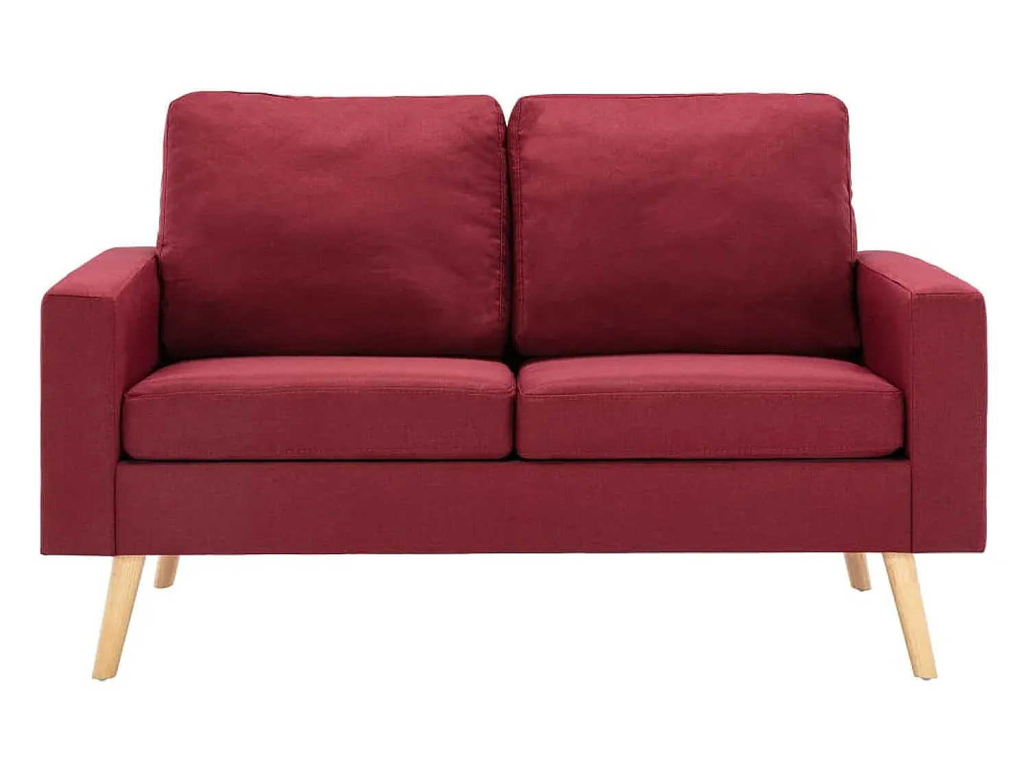 Sofá| Sofá de 2 lugares tecido tinto PT351006 Vermelho