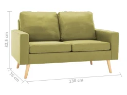 Best vidaxl Sofá de 2 lugares tecido Verde