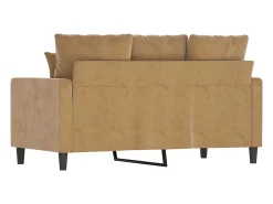 Sofá| Sofá de 2 lugares veludo 120 cm PT246870 Castanho