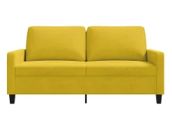 Sofá|vidaxl Sofá de 2 lugares veludo 140 cm Amarelo