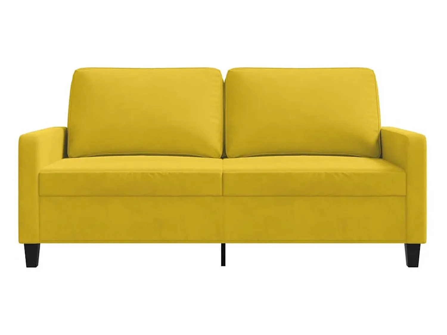 Sofá|vidaxl Sofá de 2 lugares veludo 140 cm Amarelo