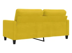 Sofá|vidaxl Sofá de 2 lugares veludo 140 cm Amarelo