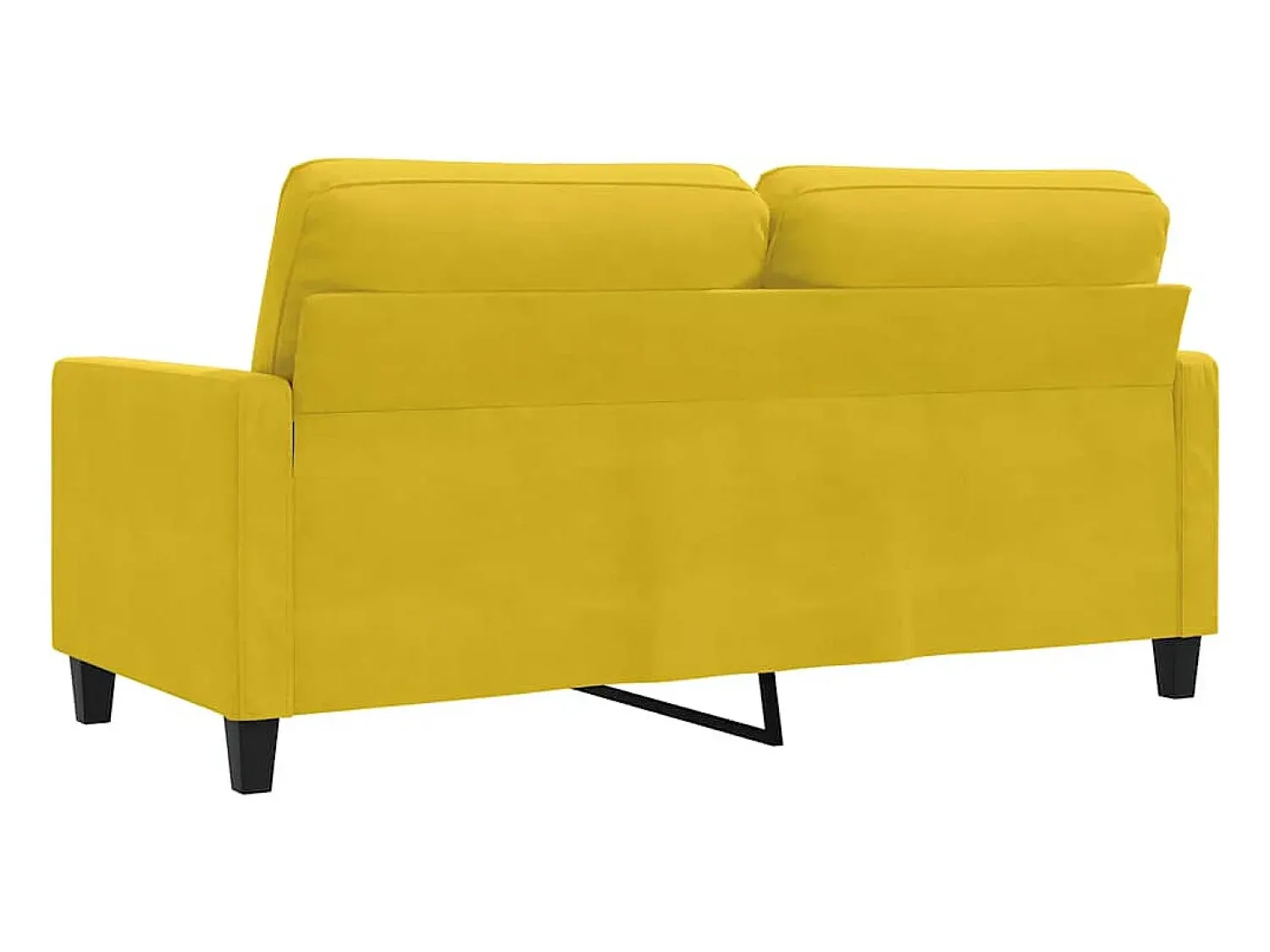 Sofá|vidaxl Sofá de 2 lugares veludo 140 cm Amarelo
