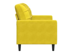 Sofá* Sofá de 2 lugares veludo 120 cm PT944760 Amarelo
