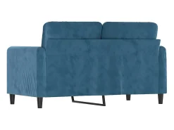 Sofá| Sofá de 2 lugares veludo 120 cm PT496013 Azul