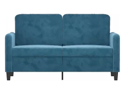 Sofá| Sofá de 2 lugares veludo 120 cm PT496013 Azul