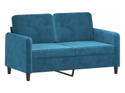 Sofá| Sofá de 2 lugares veludo 120 cm PT496013 Azul