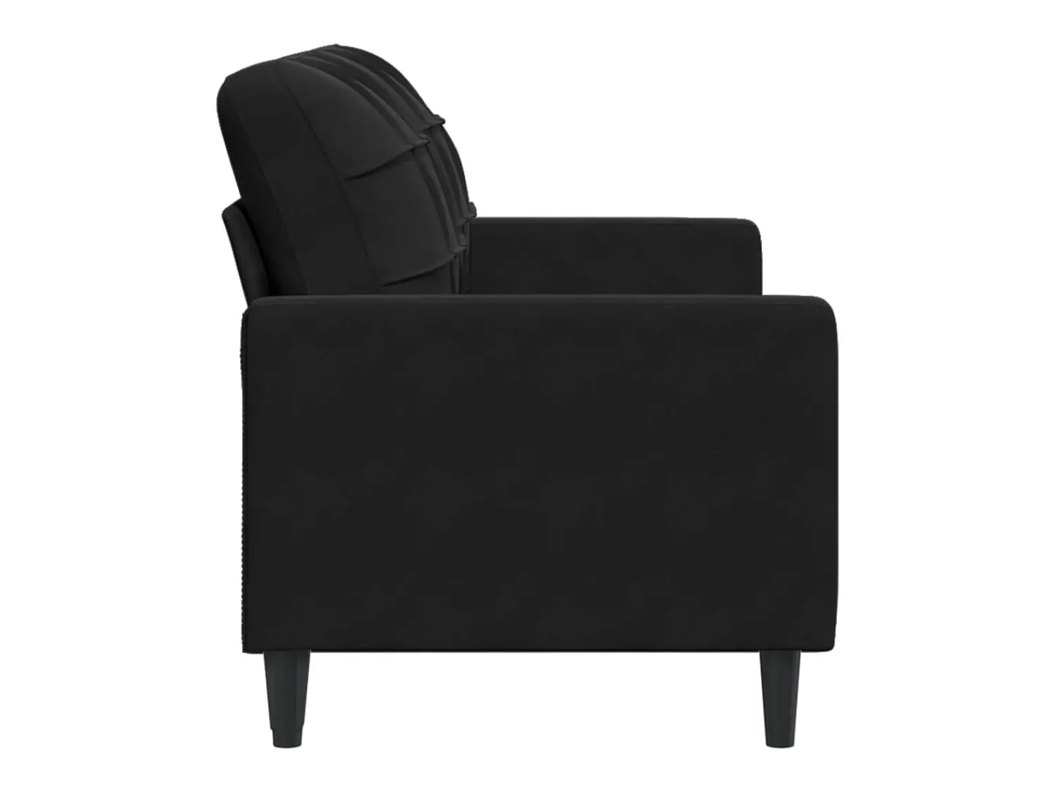 Sofá* Sofá de 2 lugares veludo 140 cm PT885624 Preto