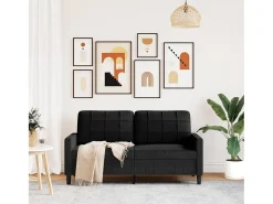 Sofá* Sofá de 2 lugares veludo 140 cm PT885624 Preto