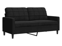 Sofá* Sofá de 2 lugares veludo 140 cm PT885624 Preto