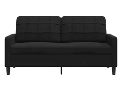 Sofá* Sofá de 2 lugares veludo 140 cm PT885624 Preto