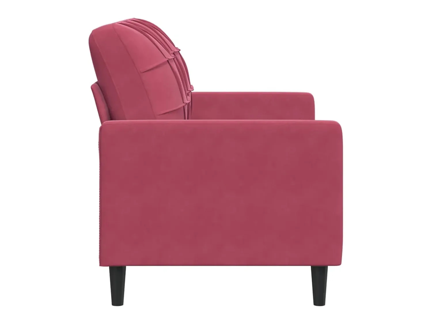 Sofá* Sofá de 2 lugares veludo 120 cm tinto PT151466 Vermelho