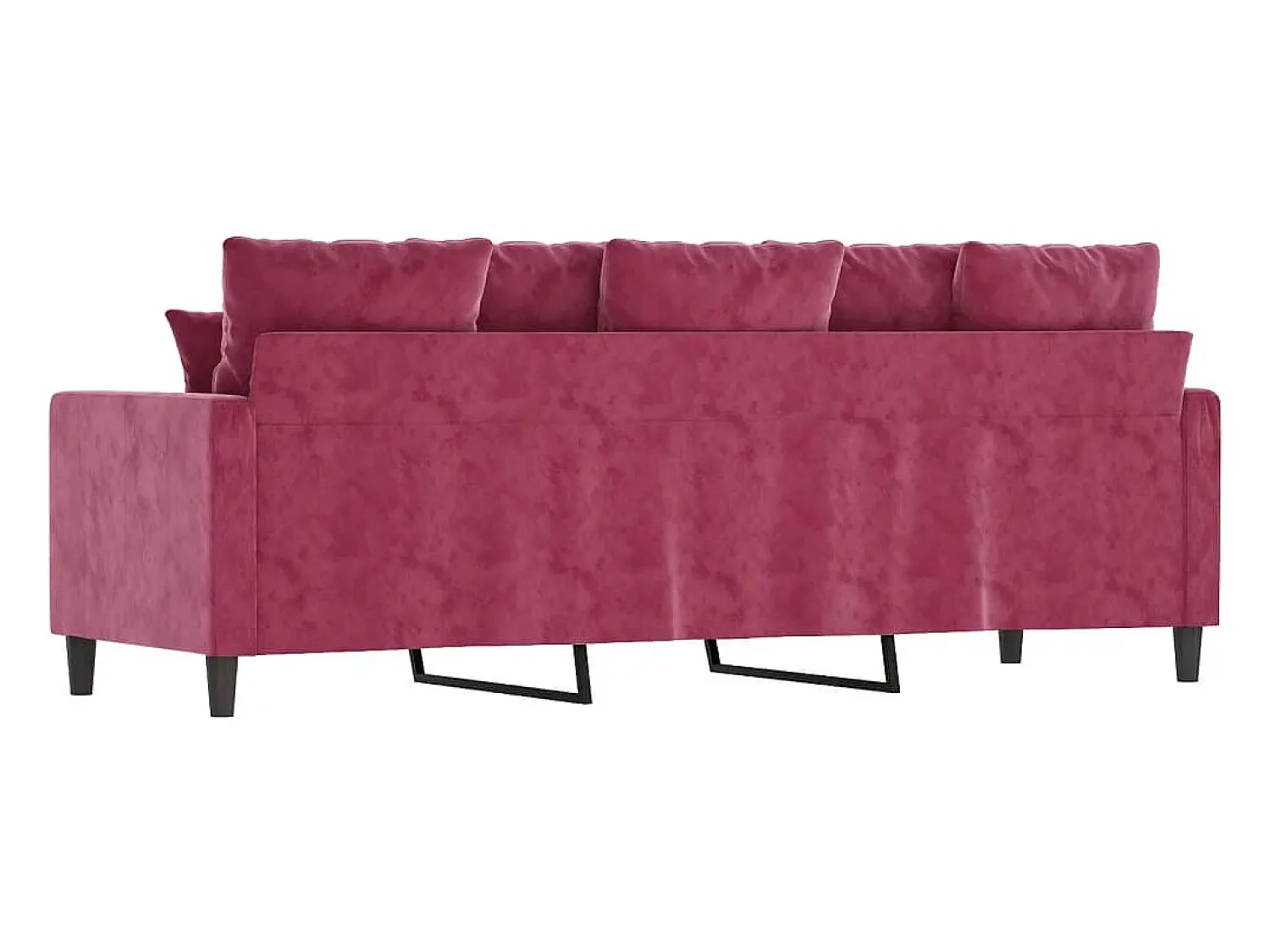 Sofá de 3 lugares veludo 180 cm tinto PT750576^ Sofá