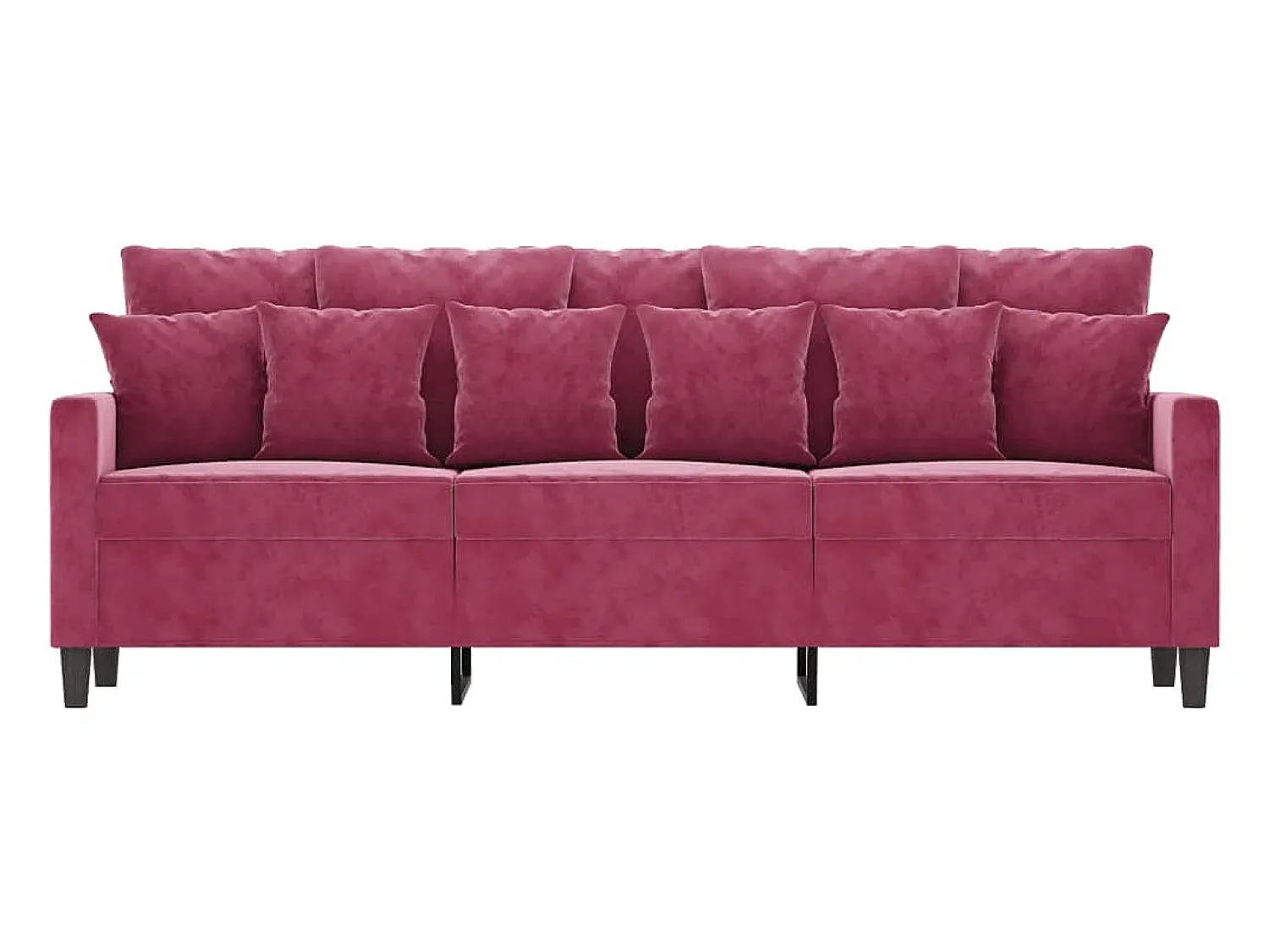 Sofá de 3 lugares veludo 180 cm tinto PT750576^ Sofá