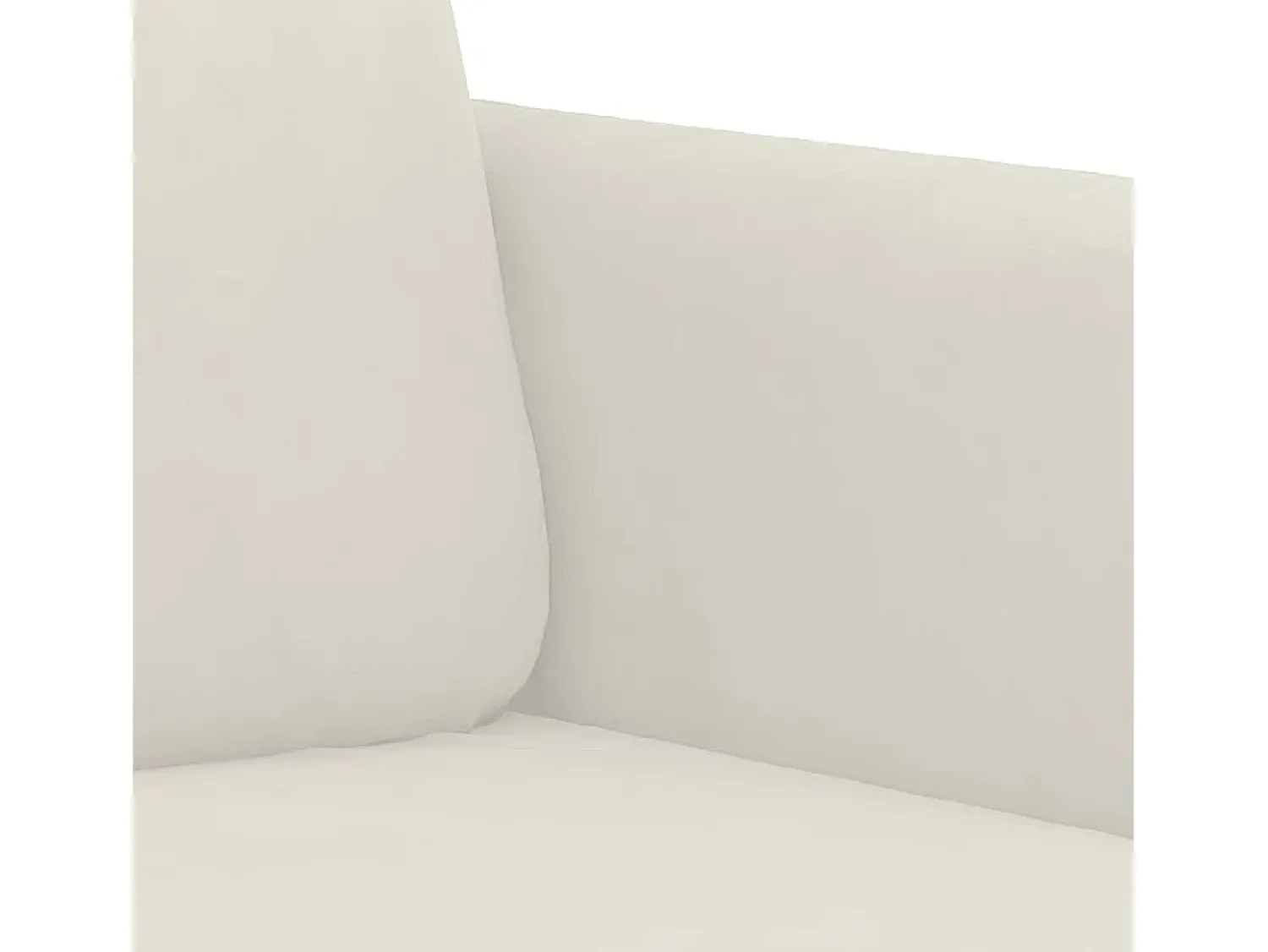 Sofá*vidaxl Sofá de 2 lugares veludo 120 cm cor Creme