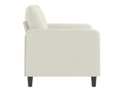 Sofá*vidaxl Sofá de 2 lugares veludo 120 cm cor Creme