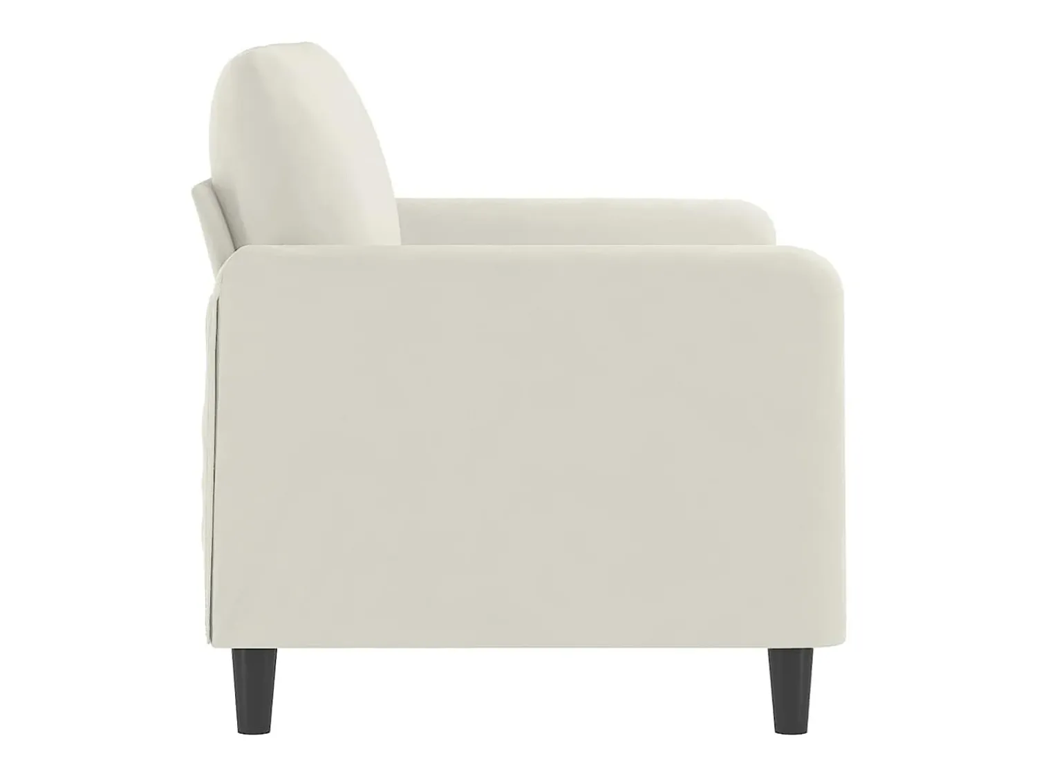 Sofá*vidaxl Sofá de 2 lugares veludo 120 cm cor Creme