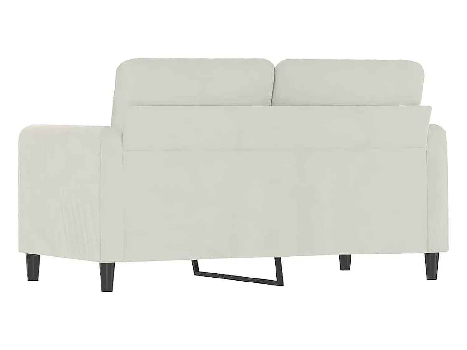 Sofá*vidaxl Sofá de 2 lugares veludo 120 cm cor Creme