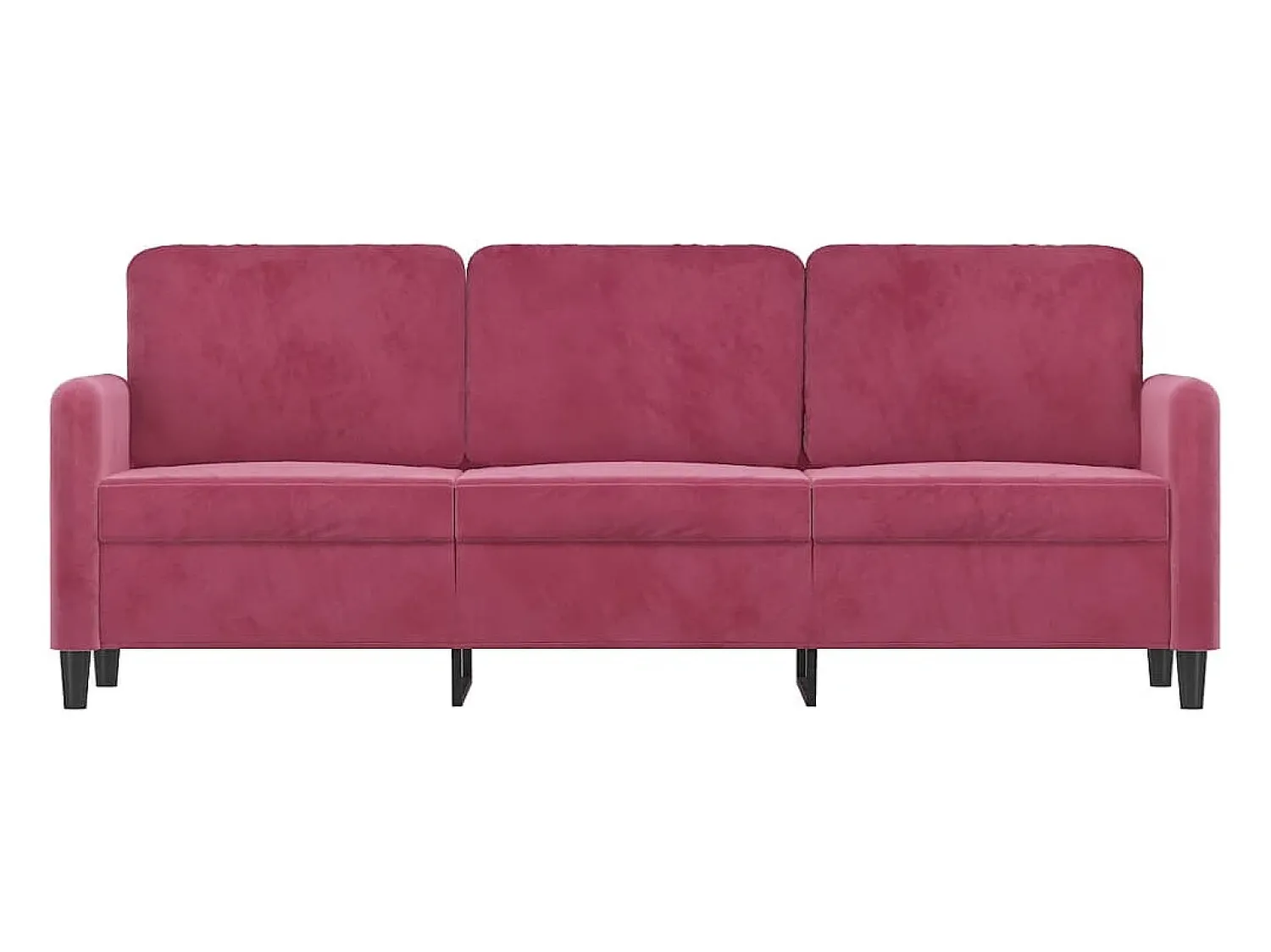 Sofá de 3 lugares veludo 180 cm tinto PT346997^ Sofá